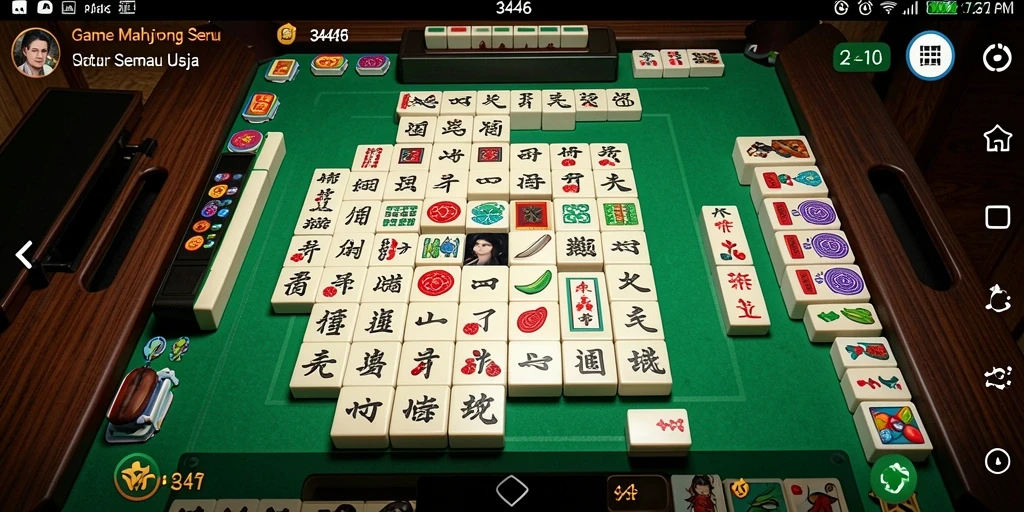 Tampilan gameplay Mahjong yang seru dan menantang di 3446.