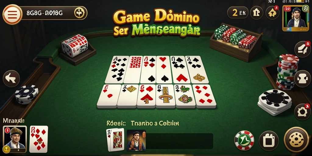 Gameplay seru pada 8G8G saat bermain Domino.