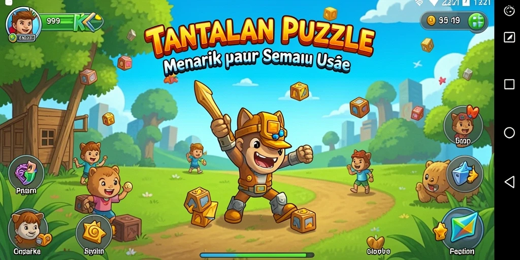 Screenshot gameplay 99ZK menampilkan teka-teki yang menarik dan interaktif.