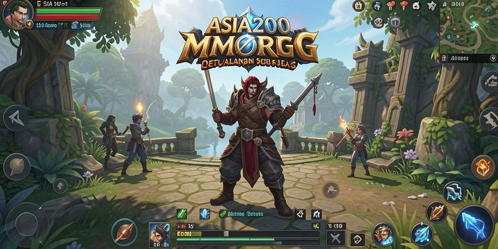 Tampilan gameplay seru dalam ASIA200 dengan petualangan MMORPG.