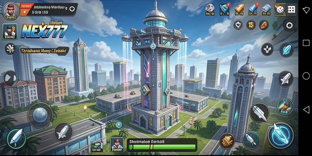 Gameplay <strong>NEX777</strong> yang menarik dengan berbagai menara dan musuh.