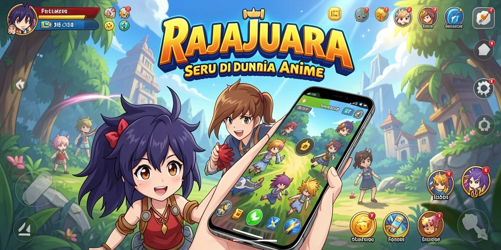 Tampilan gameplay RAJAJUARA dengan aksi seru di dunia Anime.