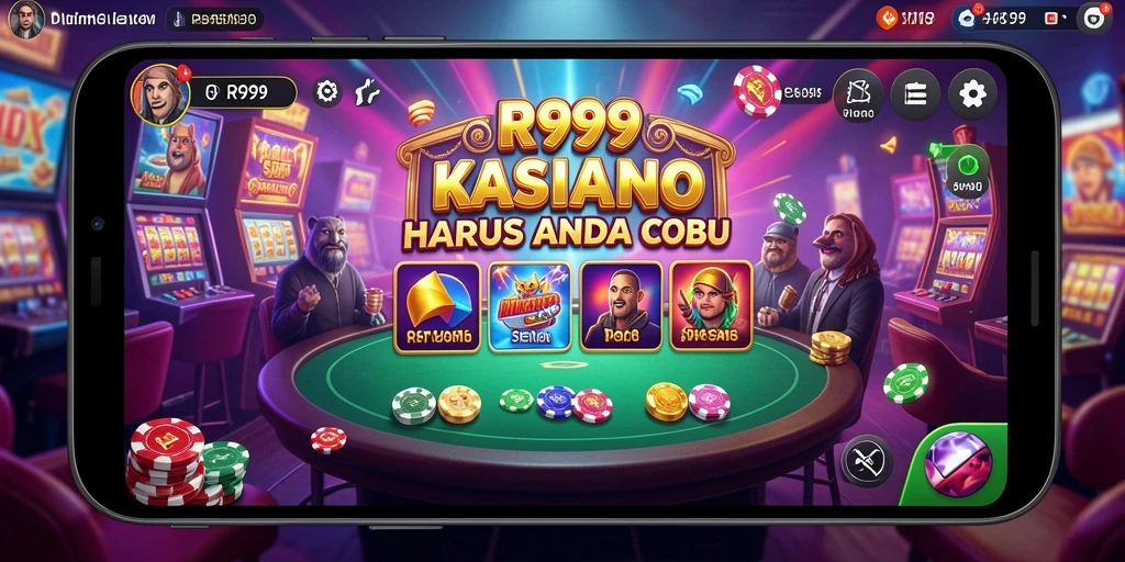 Tampilan gameplay seru di RR999 dengan suasana Kasino yang nyata.